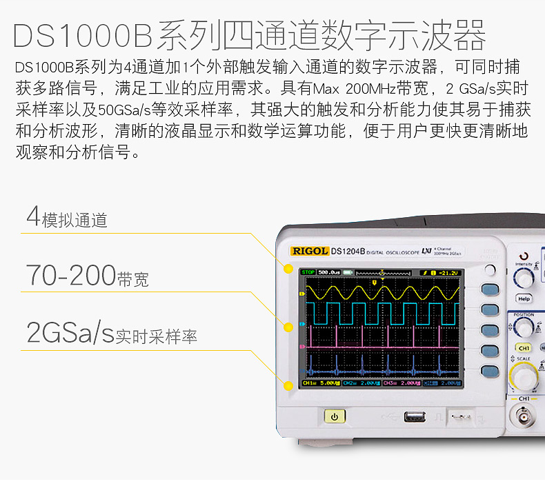 MSO/DS1000Z系列 四通道